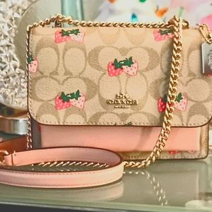 Coach Strawberry print Mini Klare Crossbody